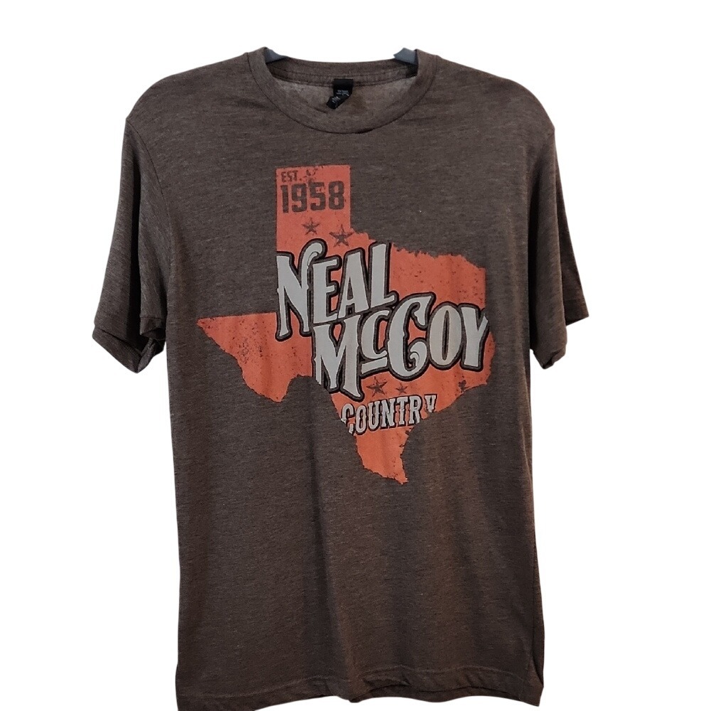 Tultex Brown NEAL MCCOY‎ Graphic Tee MEDIUM